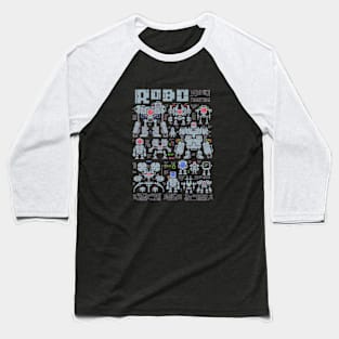 Robo Pixels Baseball T-Shirt